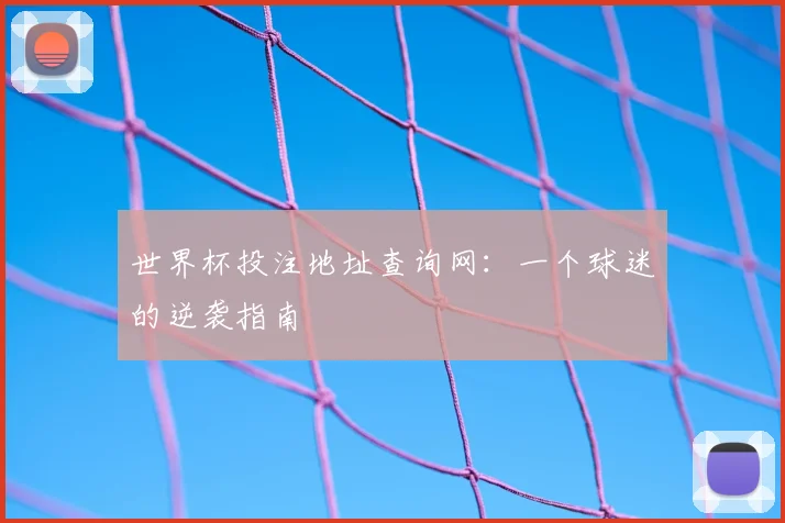 世界杯投注地址查询网:一个球迷的逆袭指南